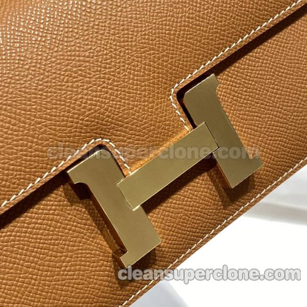 cowhide bag 1:1 Copy description and price gold brown Hermes Crossbody Shoulder women 5