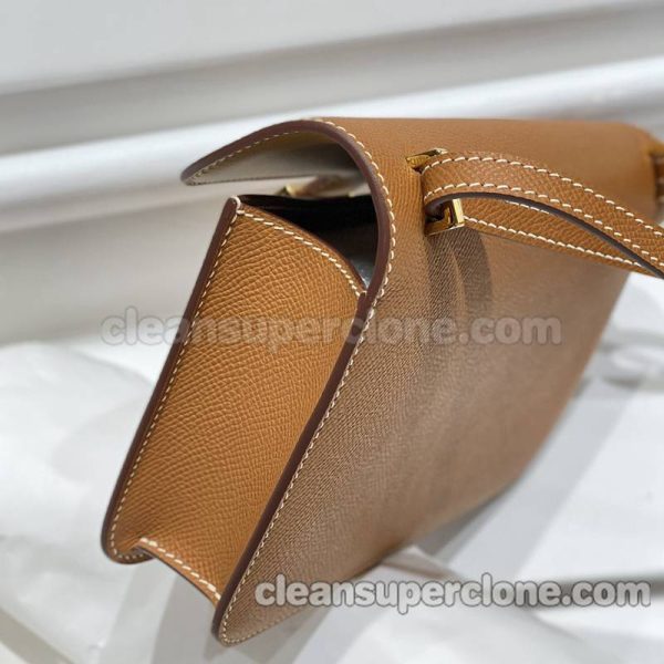 cowhide bag 1:1 Copy description and price gold brown Hermes Crossbody Shoulder women 6