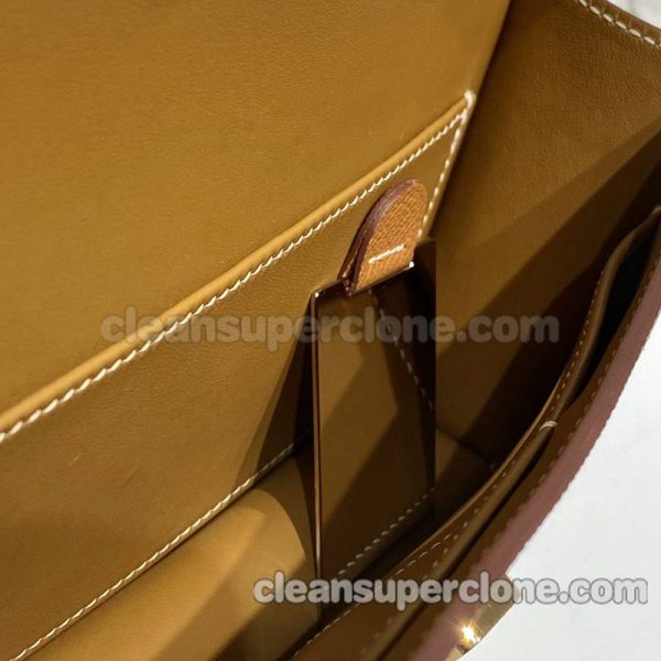 cowhide bag 1:1 Copy description and price gold brown Hermes Crossbody Shoulder women 9