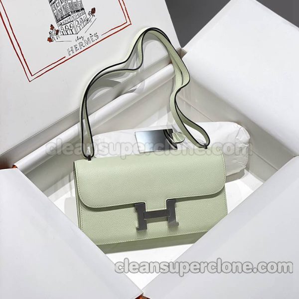 cowhide bag 1:1 Copy description and price Bubble green Hermes Shoulder Crossbody women 3