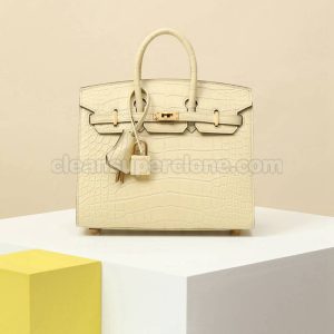 Crocodile bag 1:1 Copy description and price vanilla Hermes Handbag women