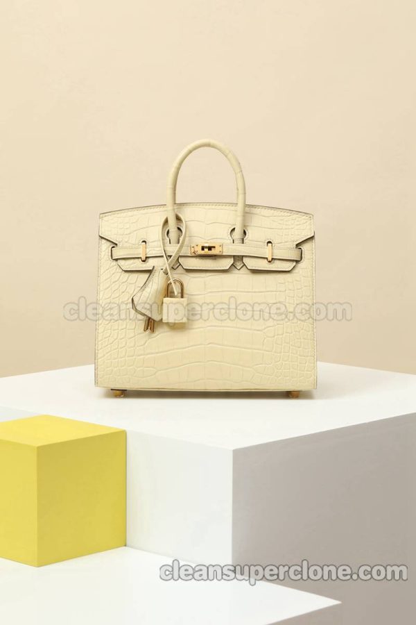 Crocodile bag 1:1 Copy description and price vanilla Hermes Handbag women