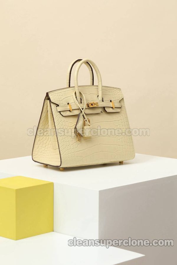 Crocodile bag 1:1 Copy description and price vanilla Hermes Handbag women 2