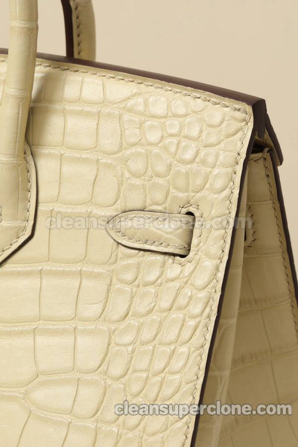 Crocodile bag 1:1 Copy description and price vanilla Hermes Handbag women 5