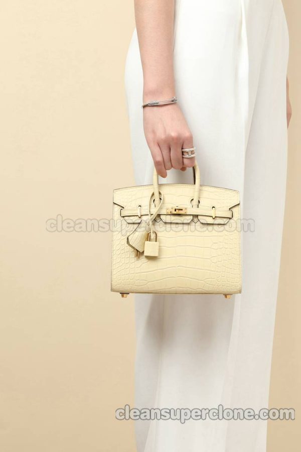 Crocodile bag 1:1 Copy description and price vanilla Hermes Handbag women 8