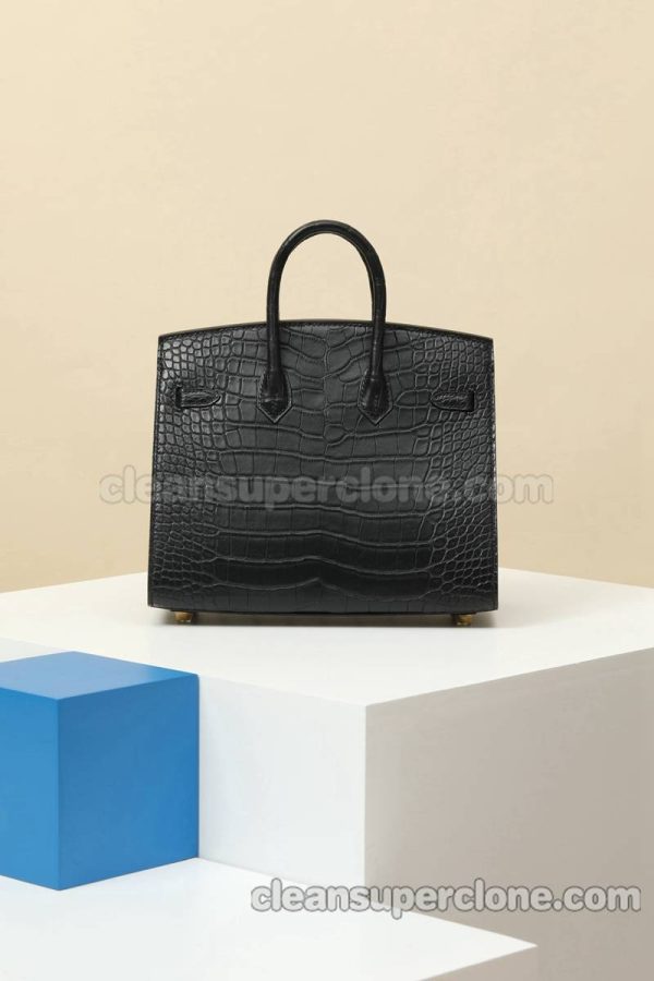 Hermes bag Super Clone picture and price black Handbag Crocodile women 3