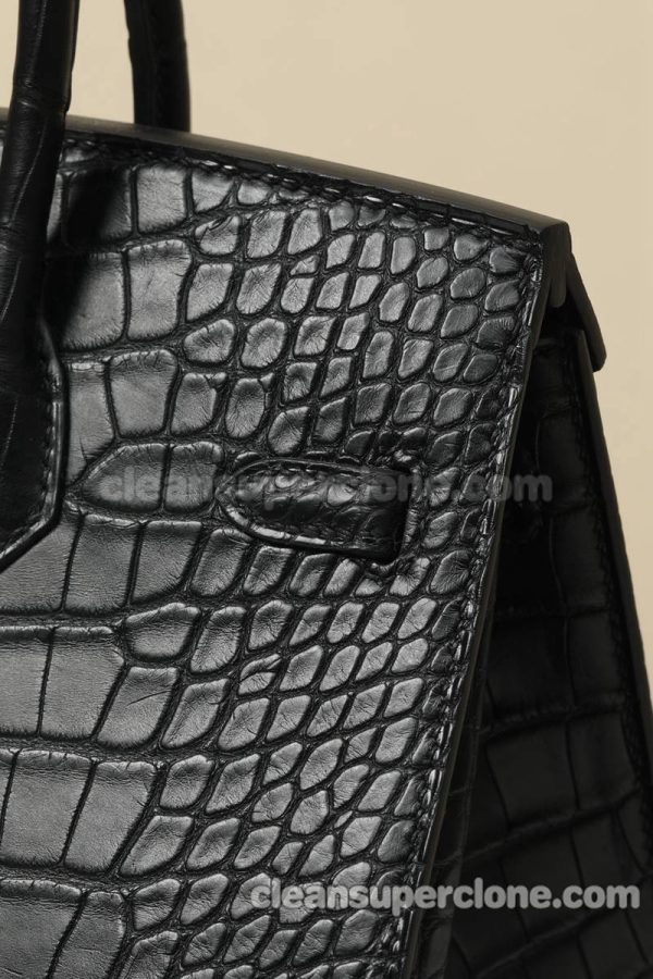 Hermes bag Super Clone picture and price black Handbag Crocodile women 5