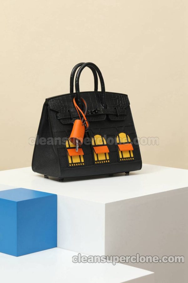 Hermes bag Super Clone picture and price Black Handbag Crocodile women 2