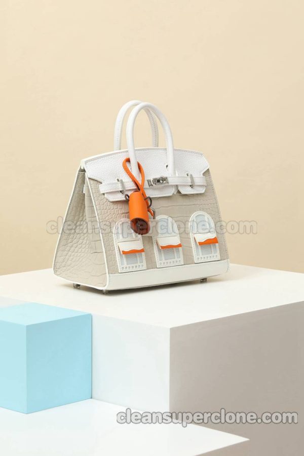 Handbag bag replica details and pricing cement grey Hermes Crocodile women 2