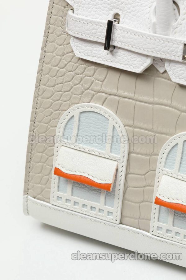 Handbag bag replica details and pricing cement grey Hermes Crocodile women 4