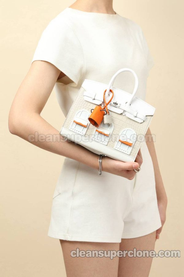 Handbag bag replica details and pricing cement grey Hermes Crocodile women 9