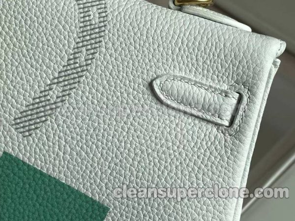 cowhide bag 1:1 Copy description and price White Hermes Handbag women 5