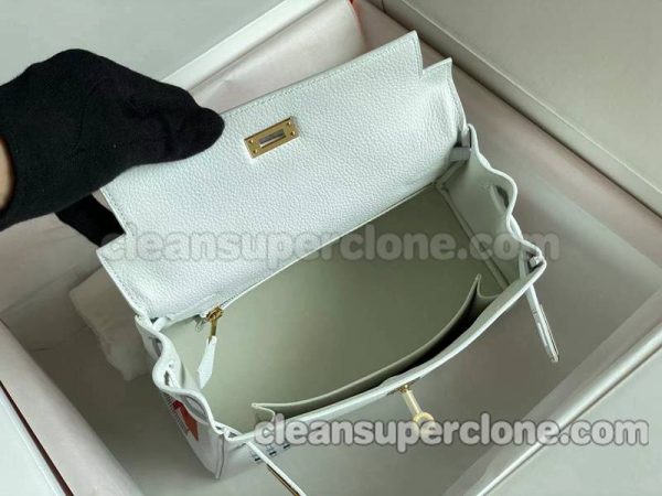 cowhide bag 1:1 Copy description and price White Hermes Handbag women 6