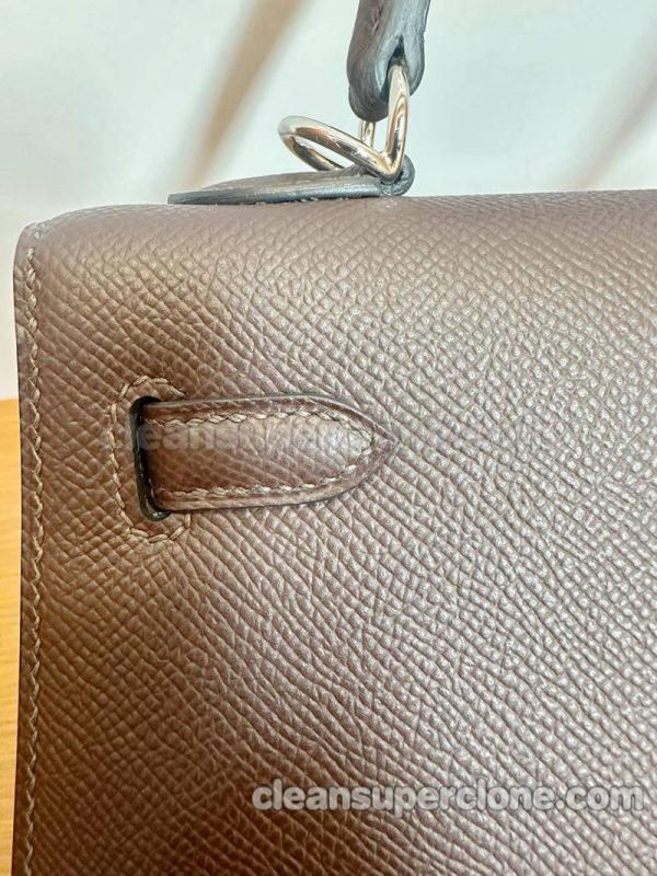 Epsom bag 1:1 Copy description and price brownness Hermes cowhide women 5