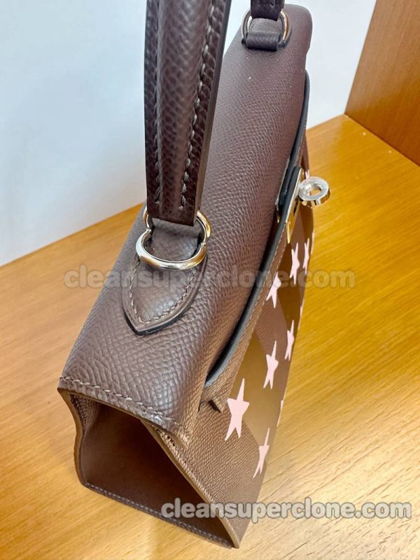 Epsom bag 1:1 Copy description and price brownness Hermes cowhide women 6