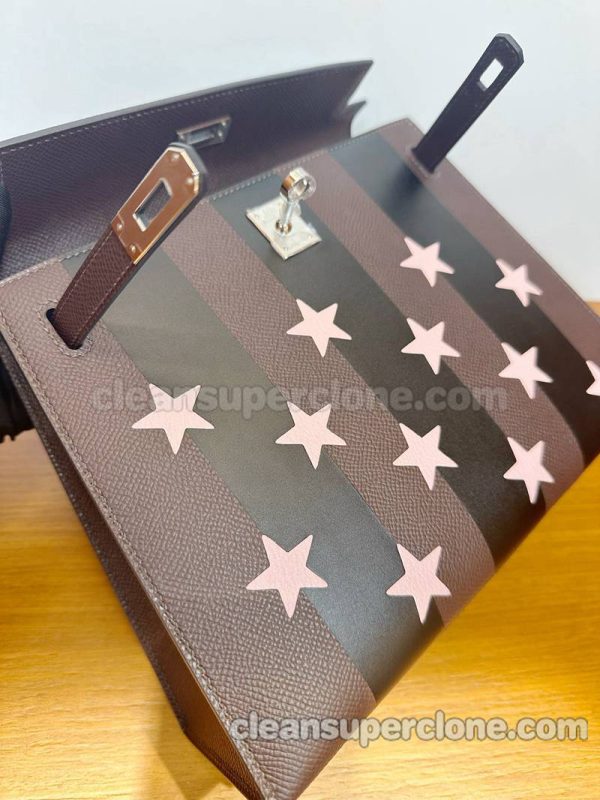 Epsom bag 1:1 Copy description and price brownness Hermes cowhide women 9