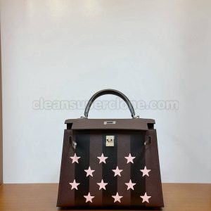 Epsom bag 1:1 Copy description and price brownness Hermes cowhide women 10