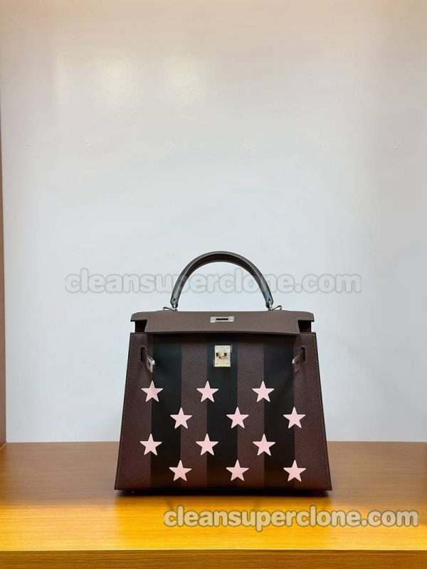 Epsom bag 1:1 Copy description and price brownness Hermes cowhide women 10