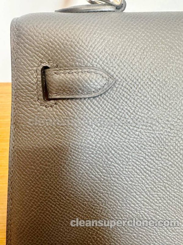 Hermes bag Super Clone picture and price haze grey Handbag Epsom women 4