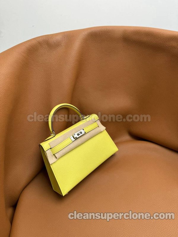 Epsom bag 1:1 Copy description and price yellow Hermes Handbag women 2