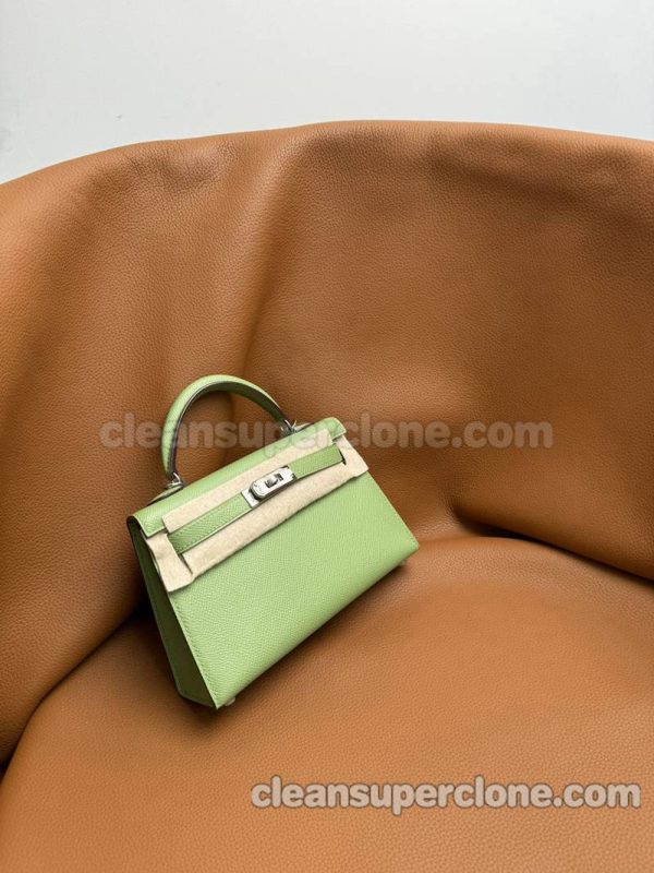 Hermes bag Super Clone picture and price blue and green Handbag Epsom women 2