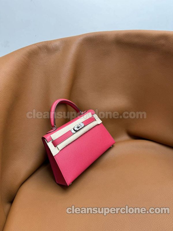 Handbag bag replica details and pricing pink and red Hermes Epsom women 3