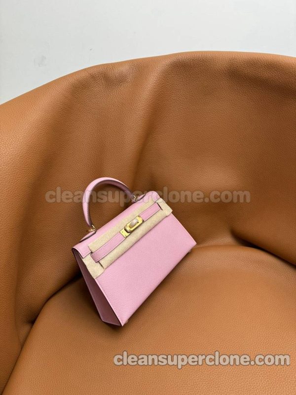 Handbag bag replica details and pricing mallow purple Hermes Epsom women 4