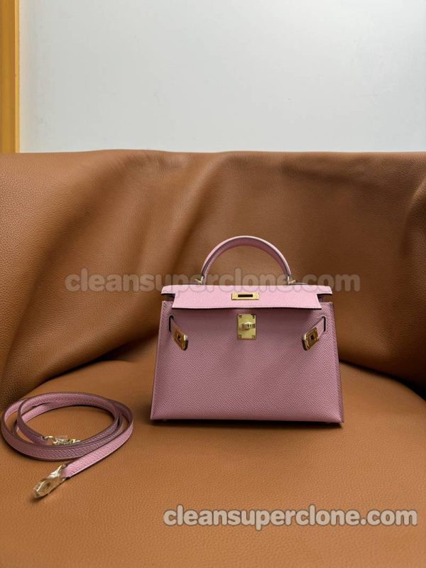 Handbag bag replica details and pricing mallow purple Hermes Epsom women 6