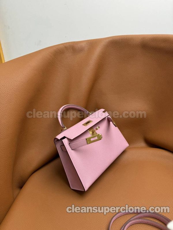 Handbag bag replica details and pricing mallow purple Hermes Epsom women 9