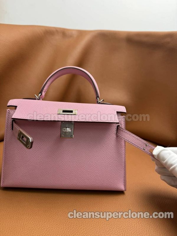 Epsom bag 1:1 Copy description and price mallow purple Hermes Handbag women 7