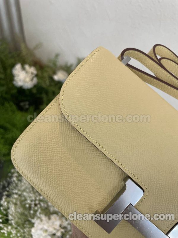 Hermes bag Super Clone picture and price yellow Crossbody Shoulder cowhide women 2