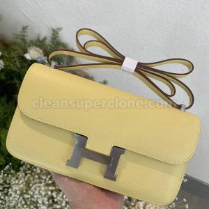 cowhide bag 1:1 Copy description and price yellow Hermes Shoulder Crossbody women