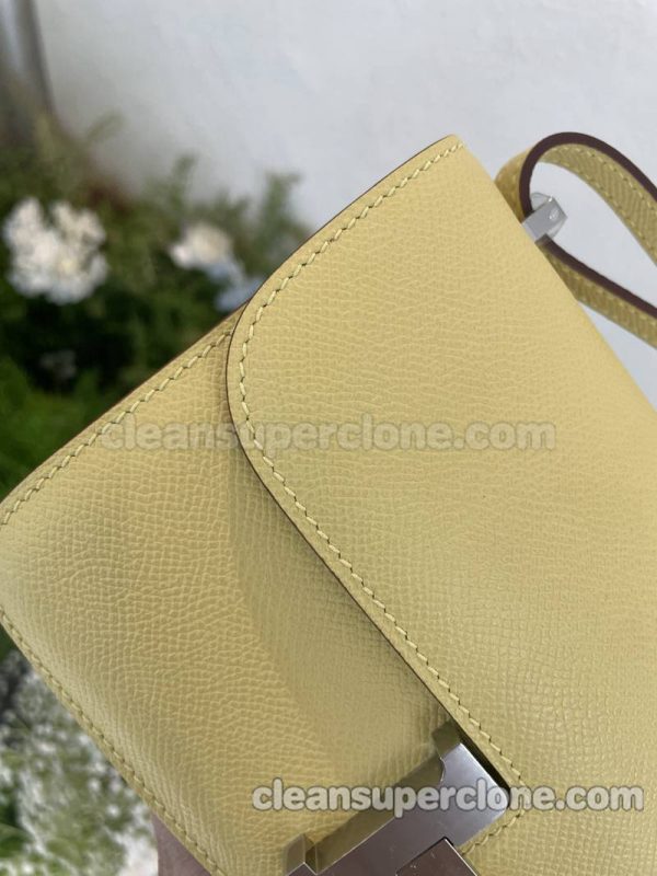 cowhide bag 1:1 Copy description and price yellow Hermes Shoulder Crossbody women 2