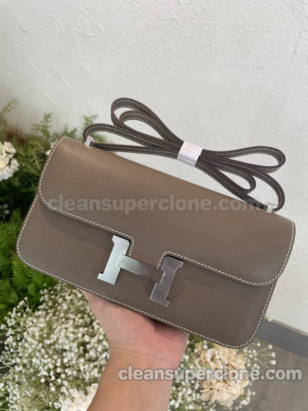 Hermes bag Super Clone picture and price brown Shoulder Crossbody cowhide women