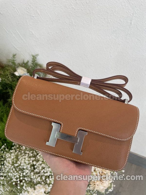 cowhide bag 1:1 Copy description and price Reddish brown Hermes Crossbody Shoulder women