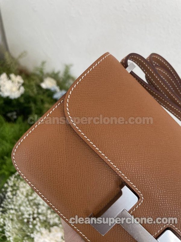 cowhide bag 1:1 Copy description and price Reddish brown Hermes Crossbody Shoulder women 2