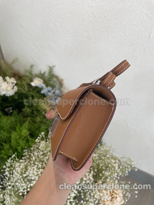 cowhide bag 1:1 Copy description and price Reddish brown Hermes Crossbody Shoulder women 3