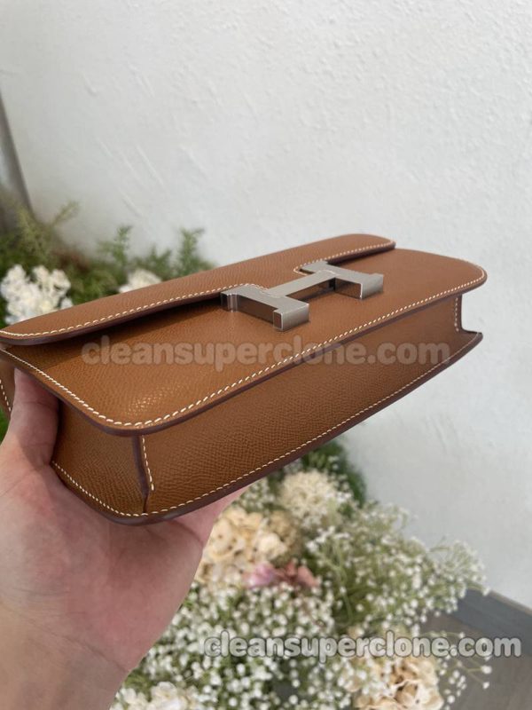 cowhide bag 1:1 Copy description and price Reddish brown Hermes Crossbody Shoulder women 4