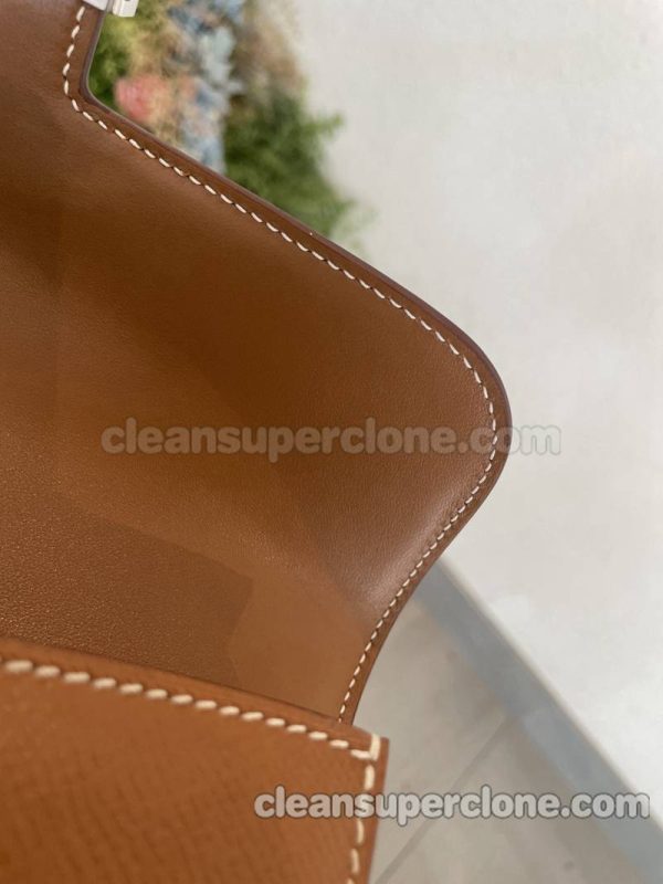 cowhide bag 1:1 Copy description and price Reddish brown Hermes Crossbody Shoulder women 5