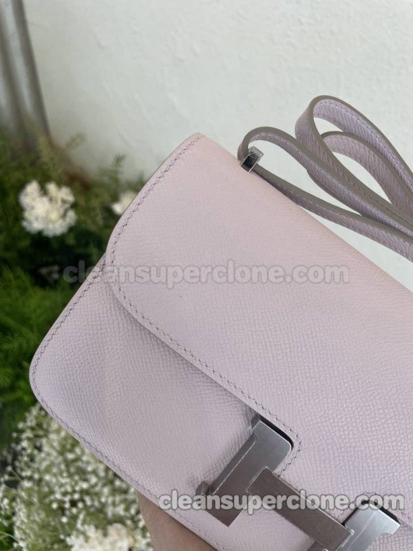 Hermes bag Super Clone picture and price Pastel purple Crossbody Shoulder cowhide women 2