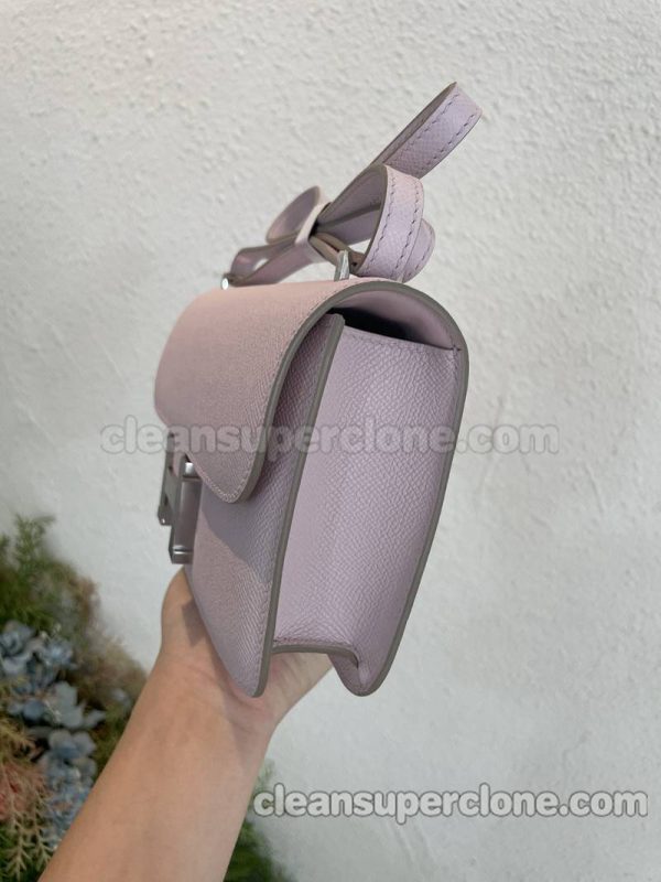 Hermes bag Super Clone picture and price Pastel purple Crossbody Shoulder cowhide women 3