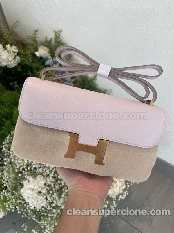 Hermes bag Super Clone picture and price Pastel purple Crossbody Shoulder cowhide women 8