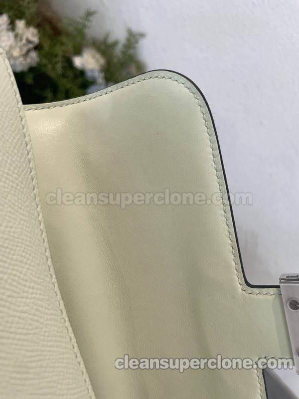 Crossbody bag replica details and pricing Light green Hermes Shoulder cowhide women 7