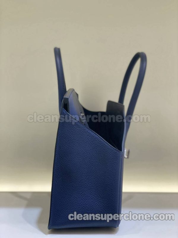 cowhide bag 1:1 Copy description and price blue Hermes Handbag women 6