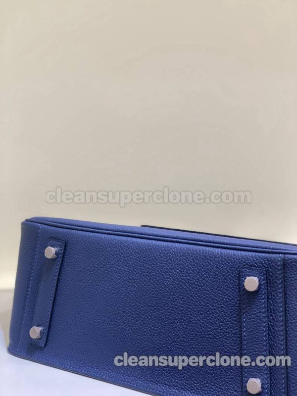 cowhide bag 1:1 Copy description and price blue Hermes Handbag women 8