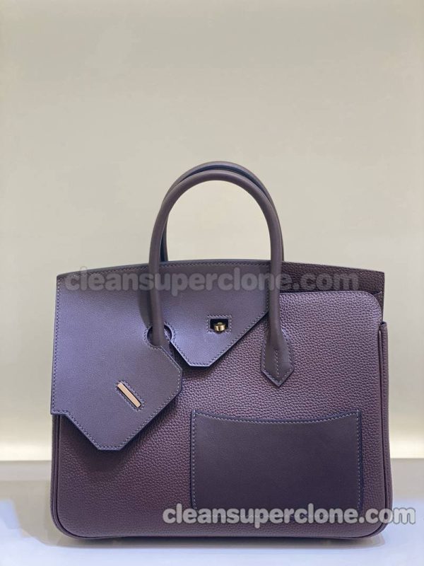 Hermes bag Super Clone picture and price purple Handbag cowhide women