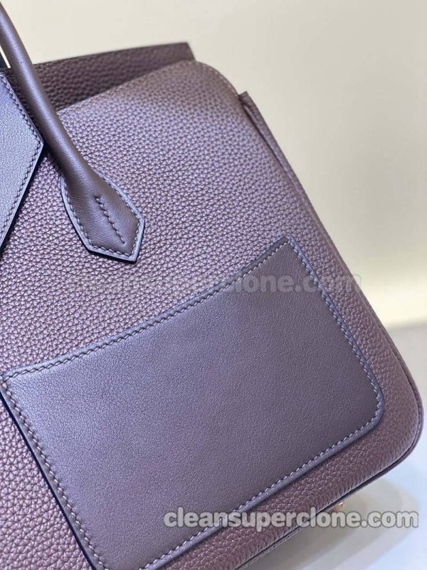 Hermes bag Super Clone picture and price purple Handbag cowhide women 4