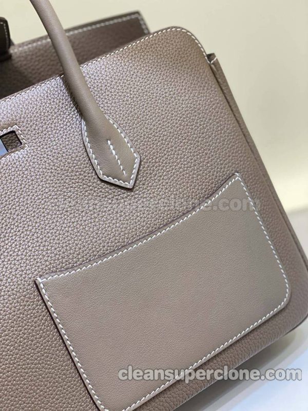 Handbag bag replica details and pricing gray Hermes cowhide women 2