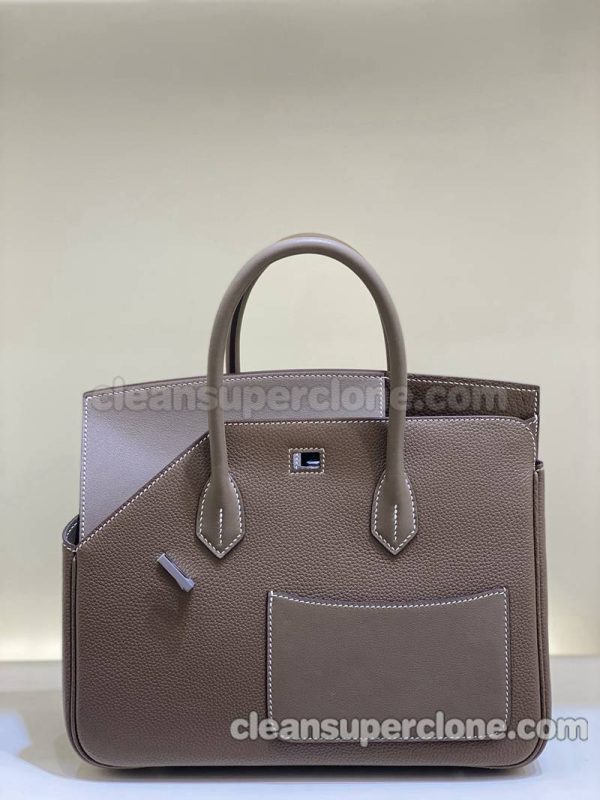 Handbag bag replica details and pricing gray Hermes cowhide women 3