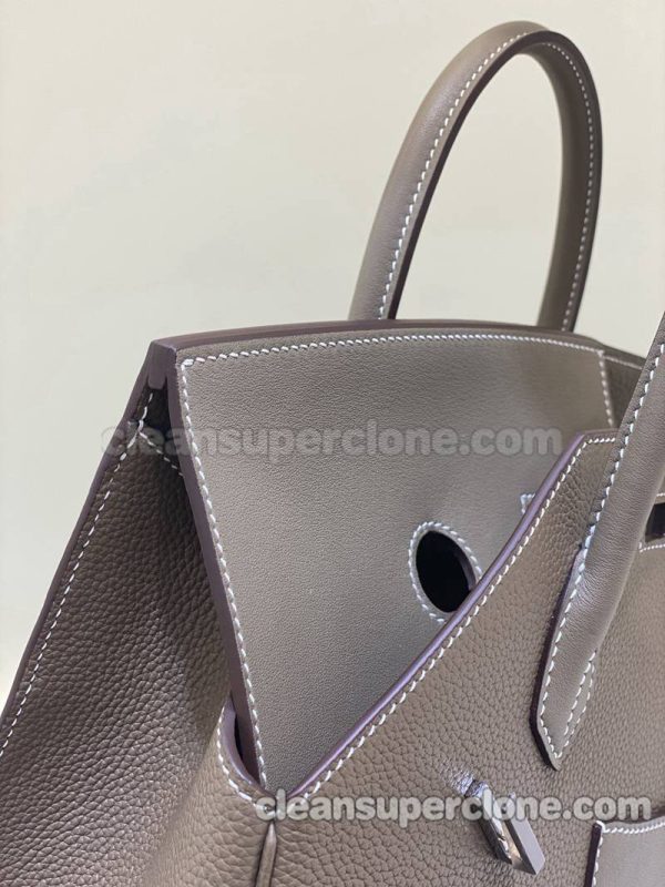 Handbag bag replica details and pricing gray Hermes cowhide women 4